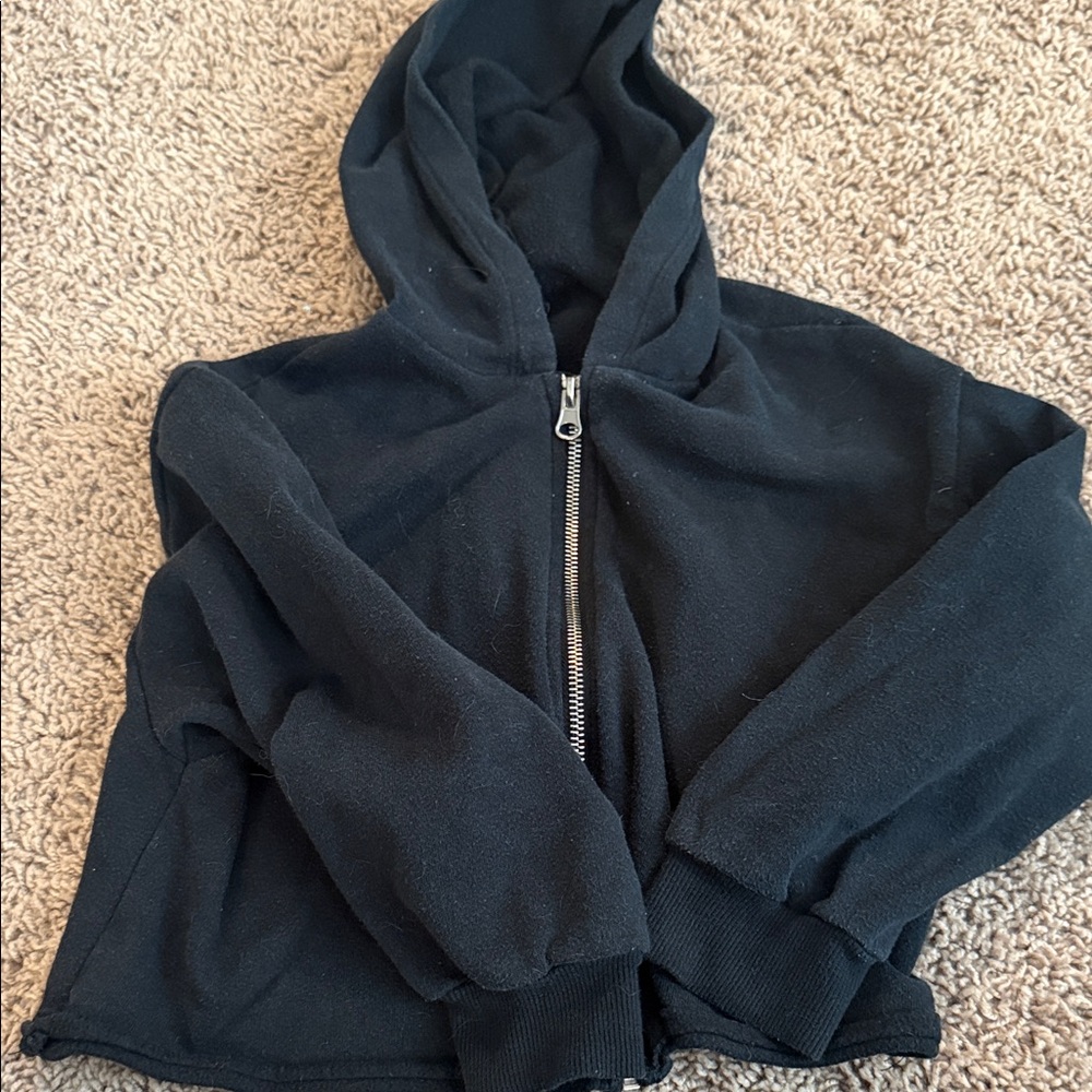 art class Black Hooded Zip Jacket